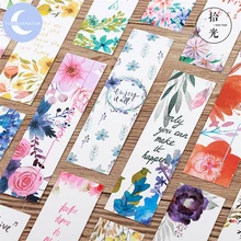 YUEGUANGXIA 30 шт./кор. натуральных растений красивый цветок Бумага закладки книжные держатели карты сообщения школьные канцелярские принадлежности