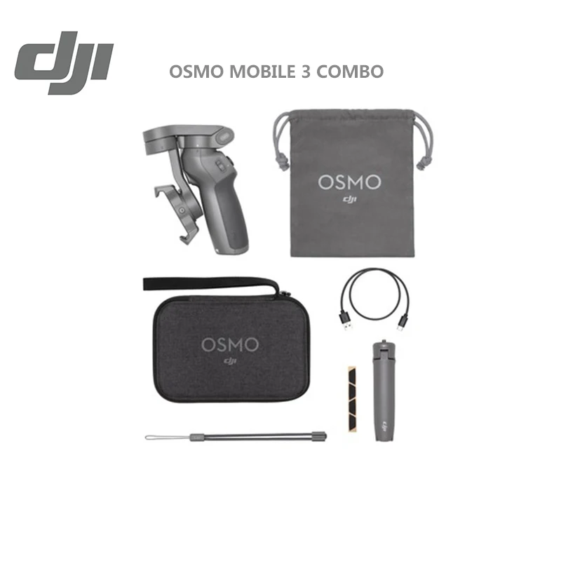 DJI Osmo Mobile 3 Combo 3 A xis foldable Gimbal Stabilizer for smartphones intelligent functions in stock