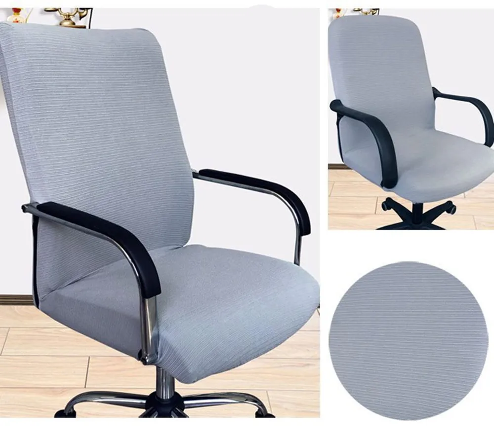 Stripe Elastic Office Computer Chair Cover Side Arm Chair Cover Recouvre Chaise Stretch Rotating Lift Chair Cover Without Chair