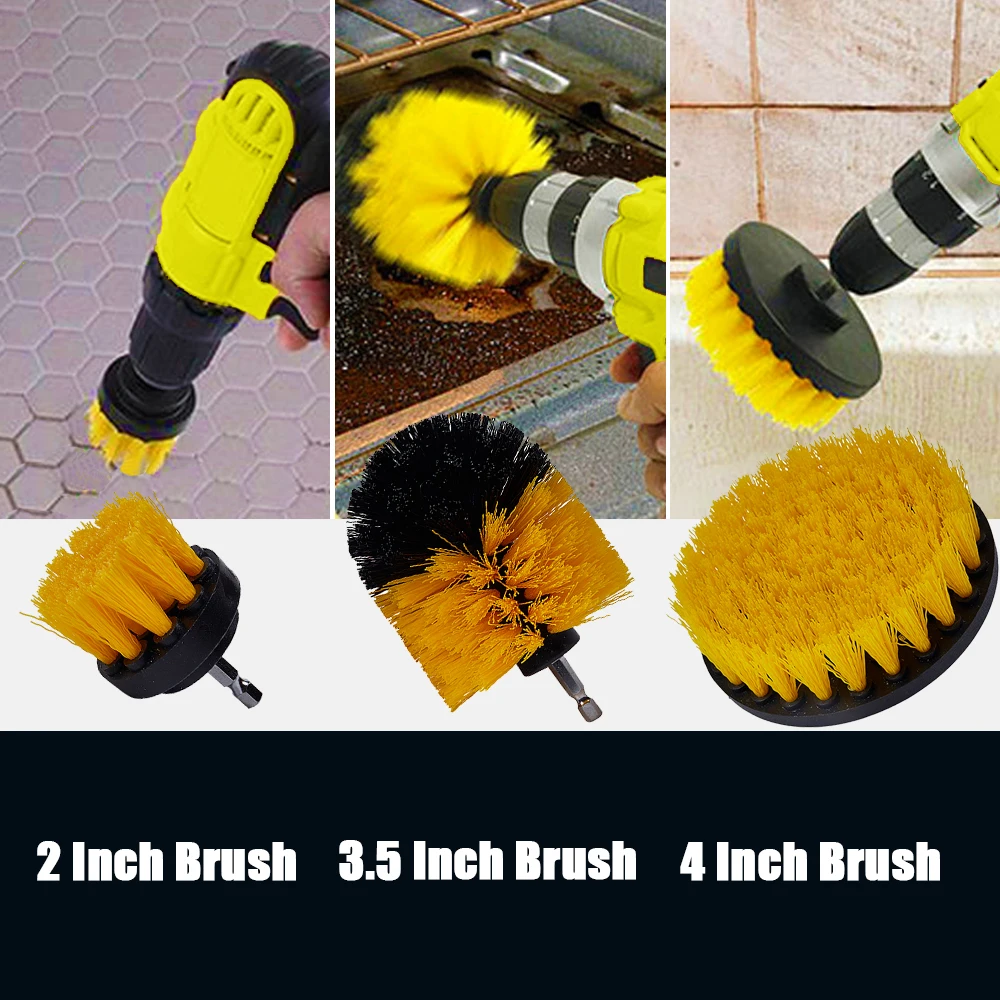 Detailing Brush Set Car Cleaning Brushes Power Scrubber Drill Brush