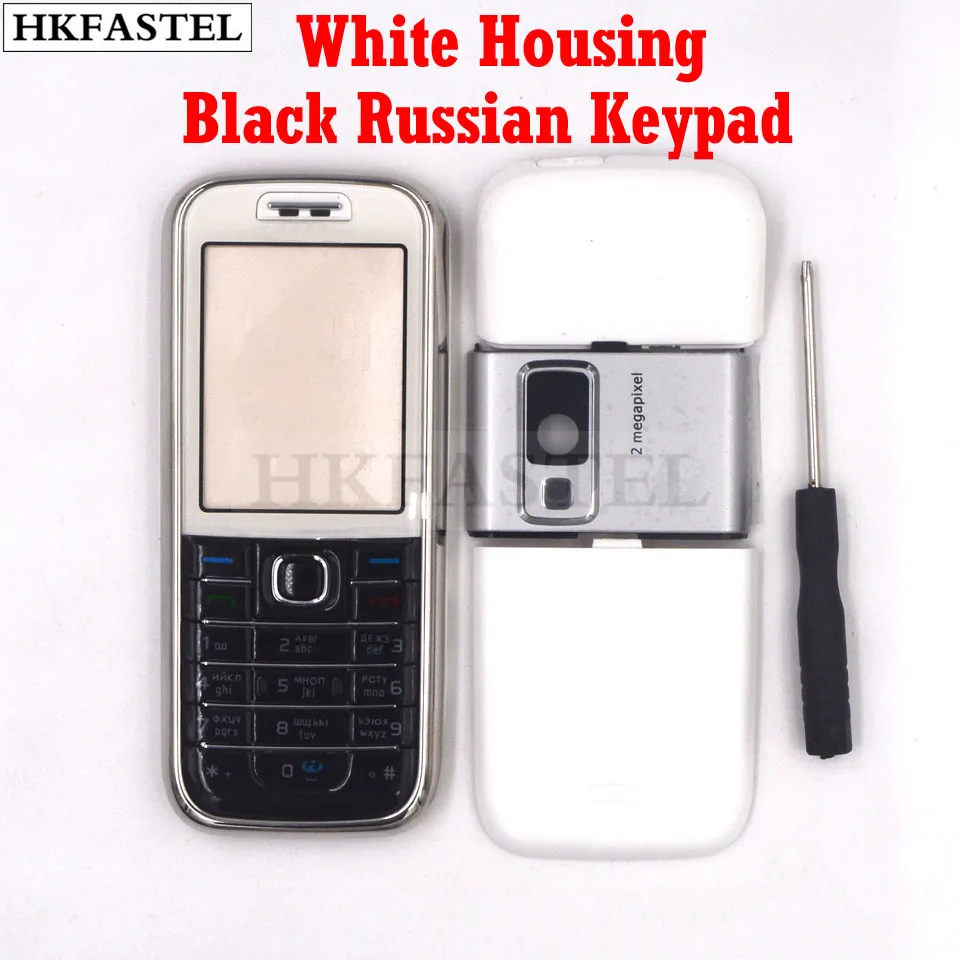 HKFASTEL для Nokia 6233 высокое качество новинка полный корпус чехол + английская/Русская