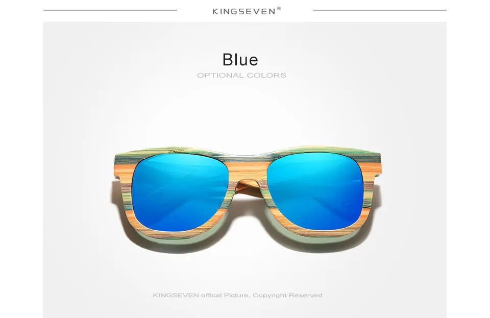 Kingseven 2020 retro bambu óculos de sol