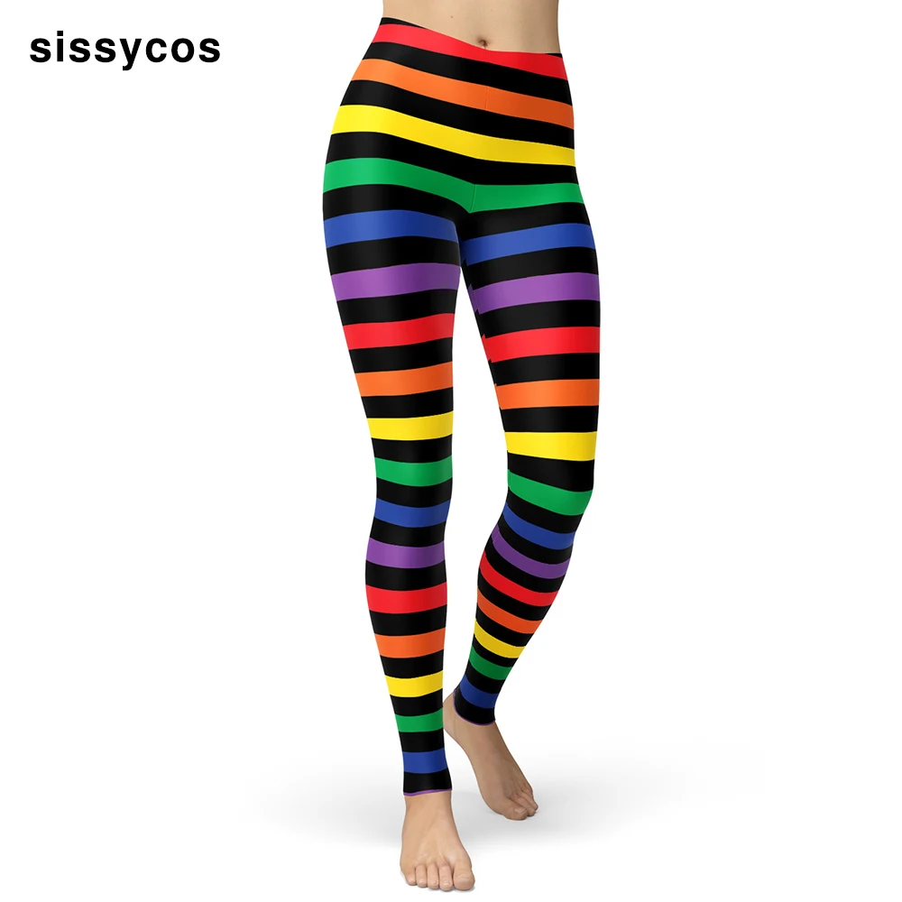 Rainbow Cetak Legging untuk Wanita LGBT 