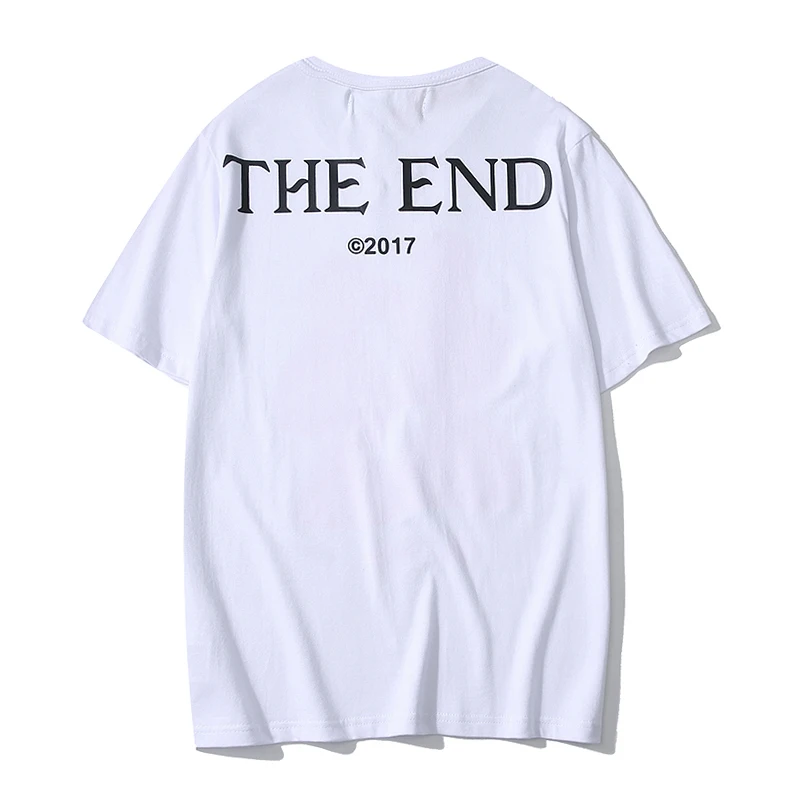 Рок-Группа Off-White C/O VIRGIL ABLOH для мужчин и женщин, унисекс, пара влюбленных моделей, хлопок, модная повседневная футболка с круглым вырезом и коротким рукавом