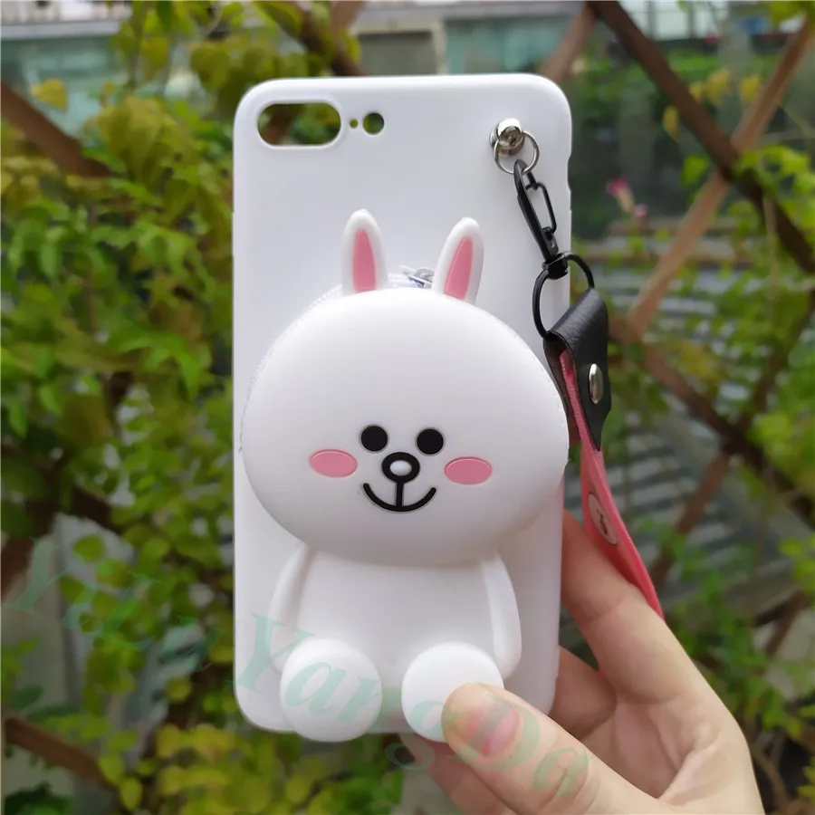 Cony Wallet Мультяшный кошелек на молнии для телефона чехол для Huawei P9 P10 Plus P20 P30 mate 9 10 20 30 Lite 30 Pro Мягкий силиконовый чехол для сумки Coque Fundas - Цвет: Cony Wallet