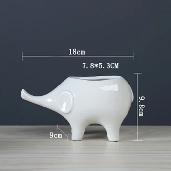 

Simple Outdoor Gardening Succulent Elephant Flower Pot Ceramic Flower Pot Desktop Potted Ornaments Elephant WXV Sale