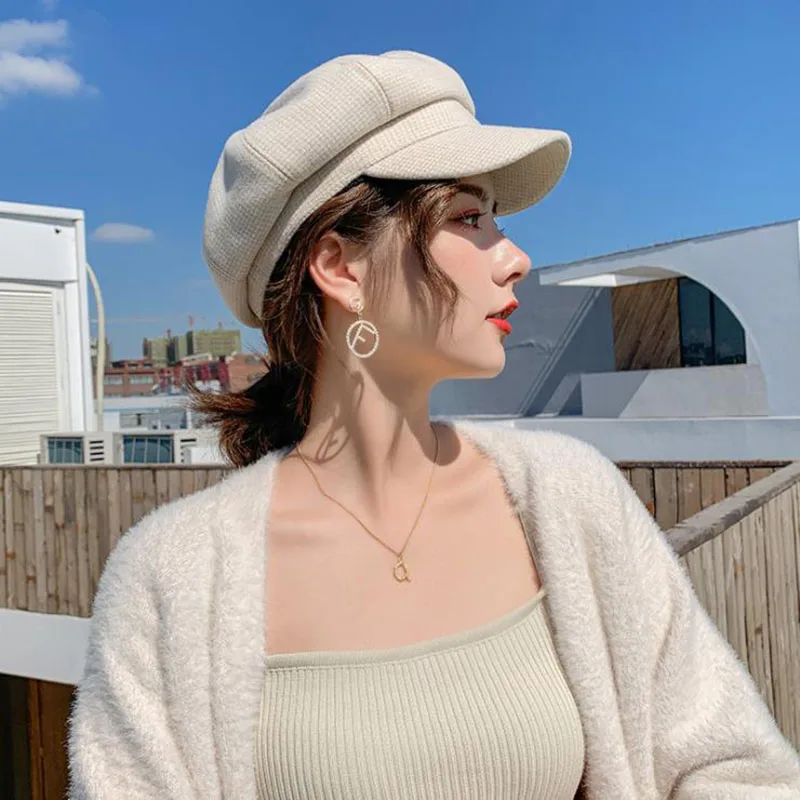 T-MAC новая мода шерстяная восьмиугольная шапка шапки женские 8 цветов осень зима