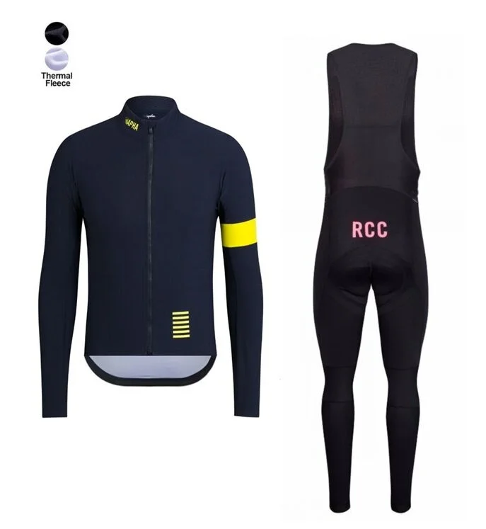 Новинка RCC Pro Team Зимняя Теплая Флисовая велосипедная одежда для мужчин с длинным рукавом Джерси костюм для езды на велосипеде MTB Одежда комбинезон наборы