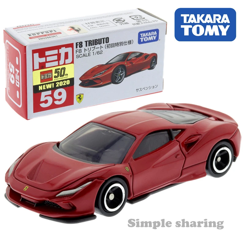 Takara Tomy Tomica No 59 Ferrari F8 Tribute 20 1st 1 62 Mini Car Hot Pop Kids Toys Motor Vehicle Diecast Metal Model Diecasts Toy Vehicles Aliexpress