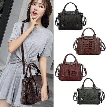 

Hot Sale Handbags Classic Delicate Solid Fashion Crocodile Leather Messenger Bags Women Vintage Totes Shoulder Handbag