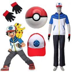 Карманный монстр Покемон Go Ash Ketchum Косплей Костюм Хэллоуин