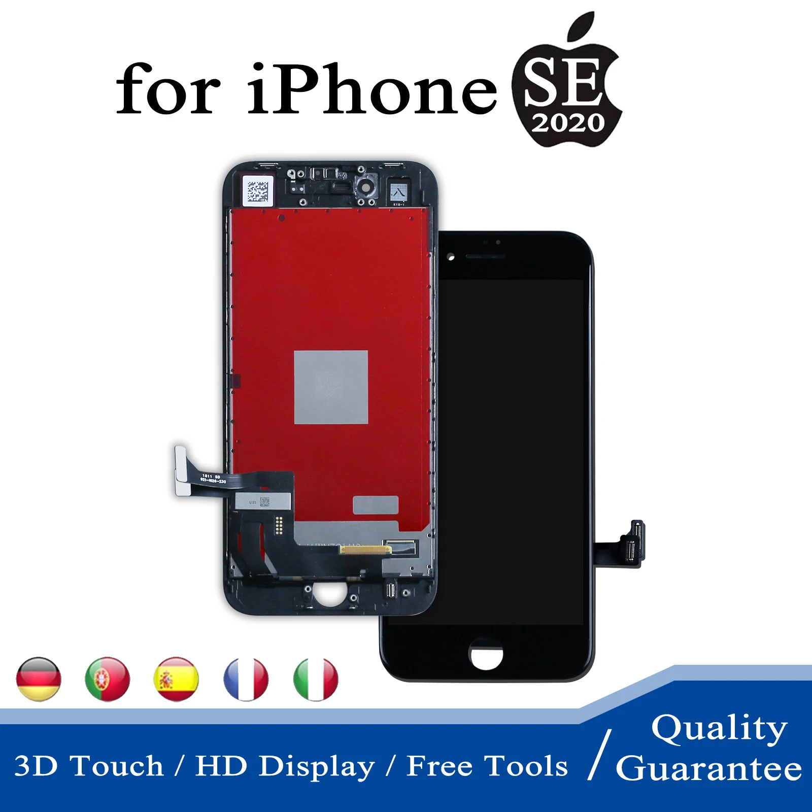 Para o iphone se2 se 2020 substituição da tela lcd tela de toque digitador assembléia display + ferramentas sem câmera e botão casa
