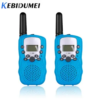 

Kebidu 2pcs Mini Walkie Talkie Kids Radio Station T388 0.5W PMR PMR446 FRS UHF Portable radio Communicator Gift for Child