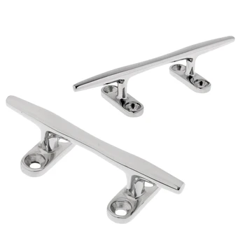 

Marine Boat Cleat Open Base Sailing Deck Raft Anchor Line Rope Holder Tie Down 4'' + 6''