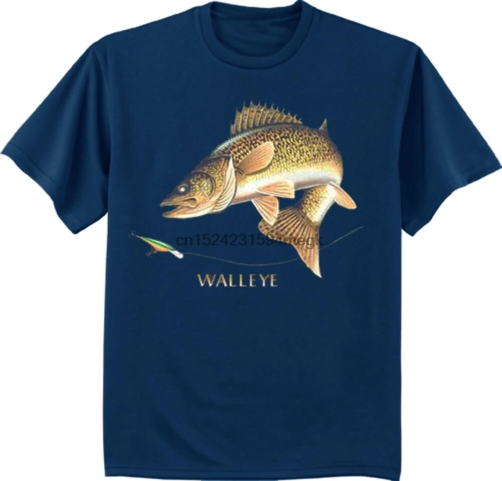 Мужская футболка Walleye Рыбацкая рубашка для мужчин подарок папы | одежда