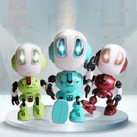 Smart Talking Robot Toys Head Touch-Sensitive Sound & Light  Alloy Robot DIY Electronic Action Figure Toys For Children Gift 1