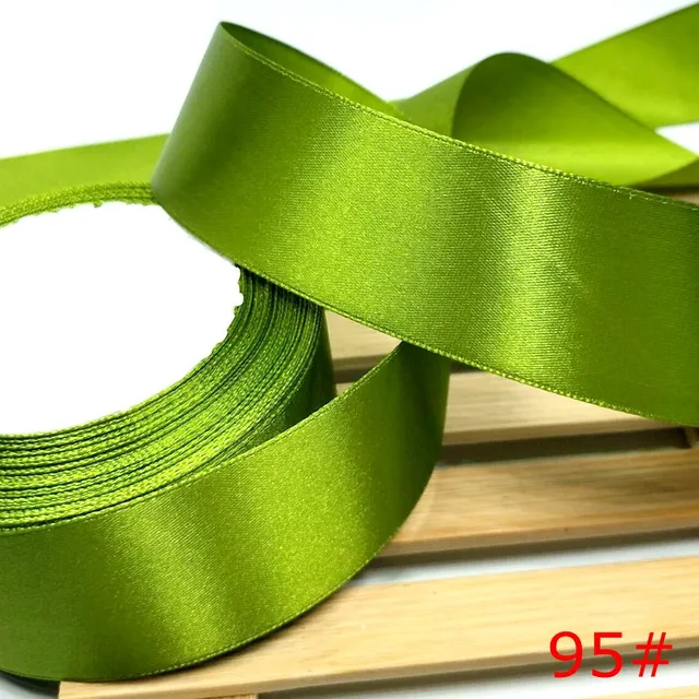 HL 5 meters 15/20/25/40/50mm  Solid Color Satin Ribbons Wedding Decorative Gift Box Wrapping Belt DIY Crafts 95