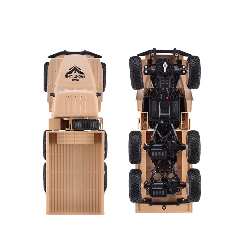 JJRC Q68 1:18 2,4G 4CH 6WD 130 матовый мотор Радиоуправляемый автомобиль внедорожный военный грузовик автомобиль RTR модель игрушки для мальчиков зеленый/желтый