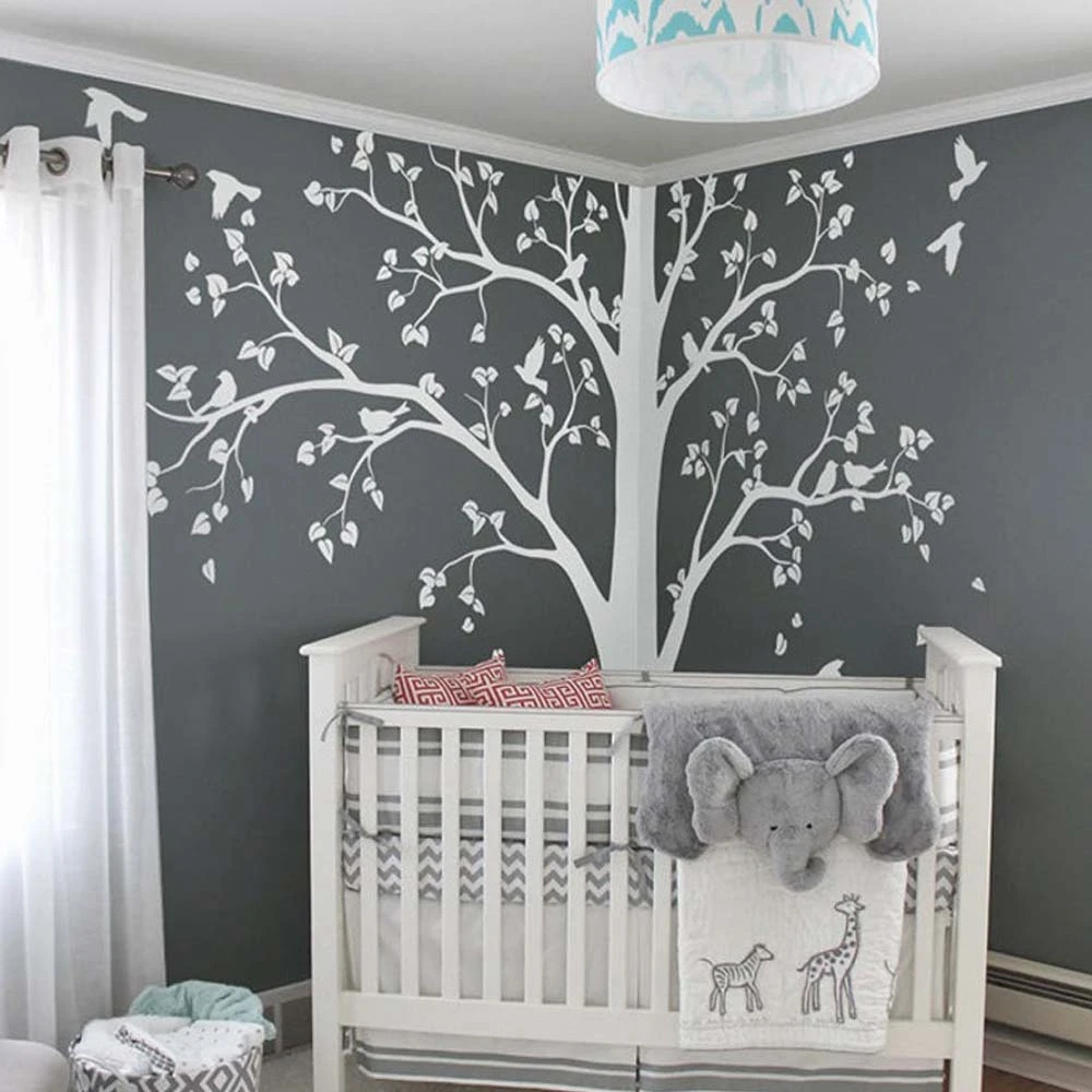 white tree wall decal