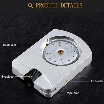 

Foldable Compass Accurate scale Distance Measuring Outdoor Travel Hiking