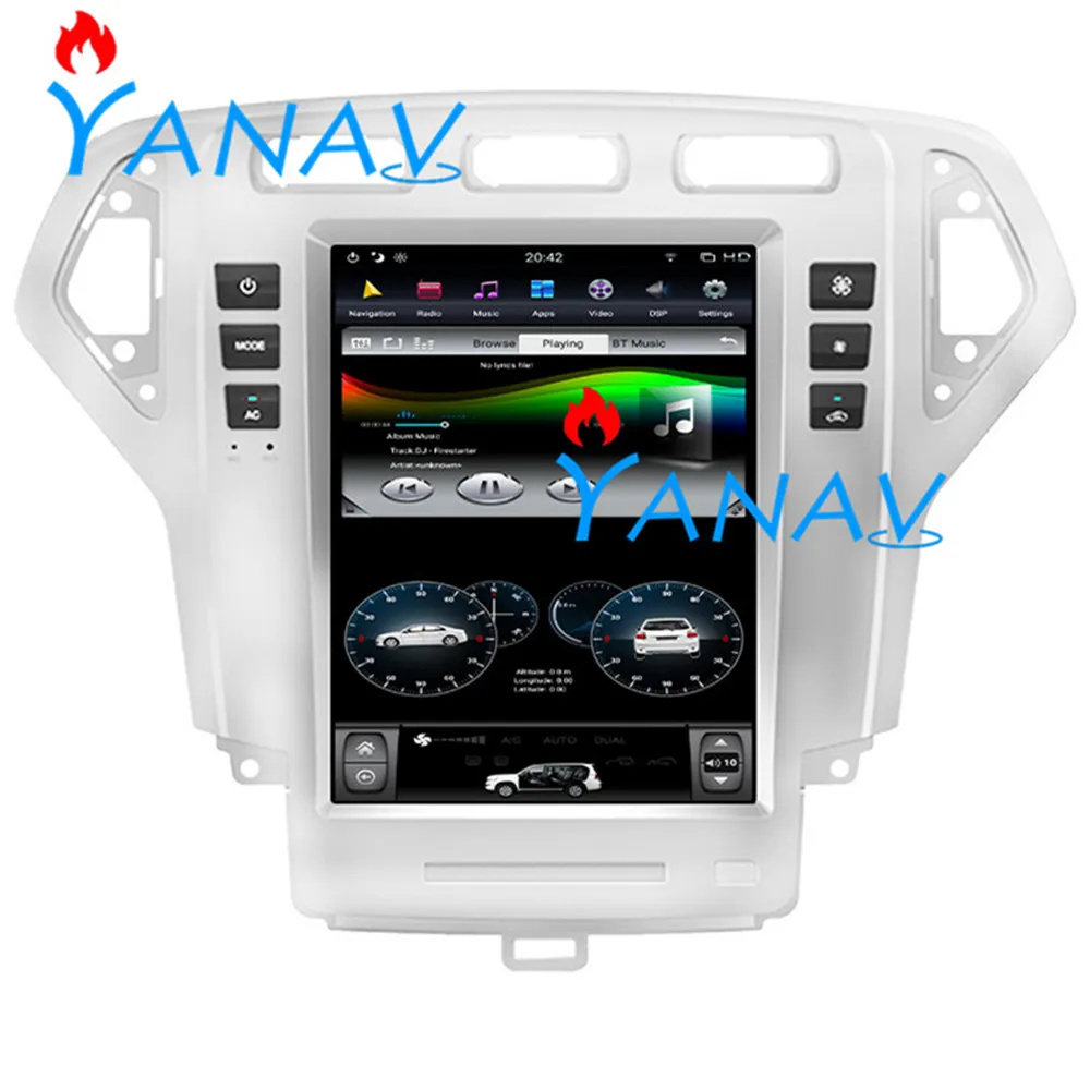 Автомобильный аудиоплеер с вертикальным экраном Android MP3-плеер для Ford-mondeo /fusion mk4