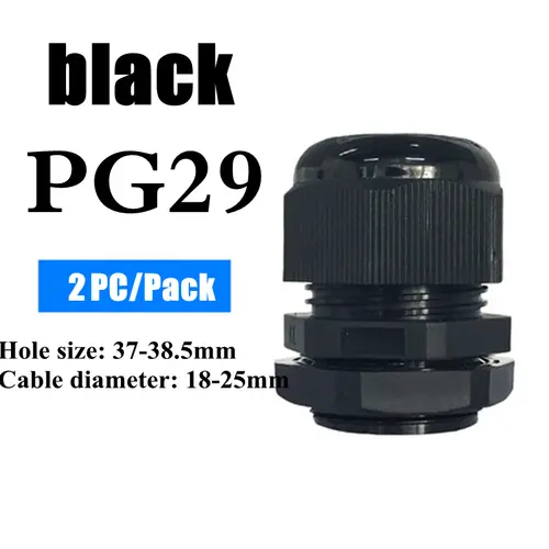 1/2/5/10pcs Waterproof Cable Gland Cable Entry IP68 PG7-PG36  White/Black Nylon Plastic Connector Joint - Image 7