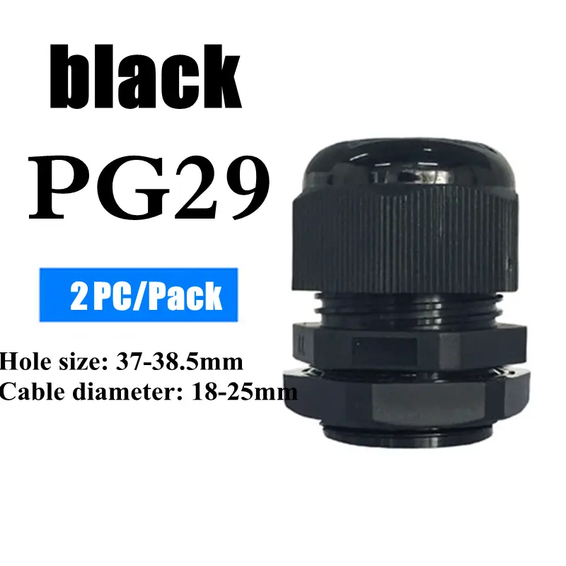 1/2/5/10pcs Waterproof Cable Gland Cable Entry IP68 PG7-PG36  White/Black Nylon Plastic Connector Joint - Image 7