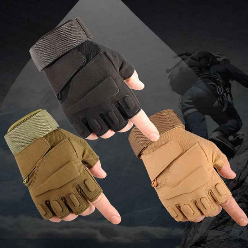 

Tactical full half Finger Gloves men Special forces Anti-Slip Gloves for Commando Tactics Outdoor training fighting breathable