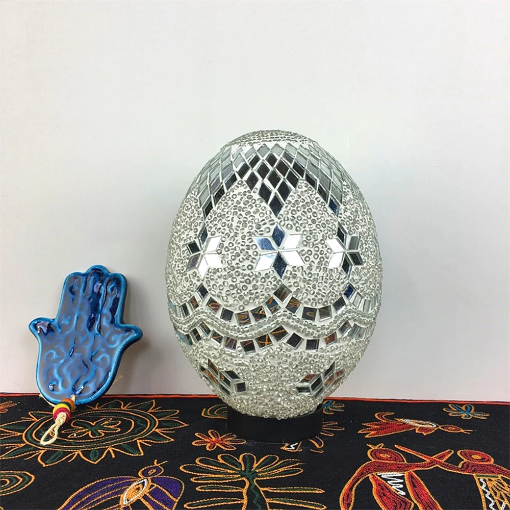 Винтажная Турецкая мозаика светодиодный детский ночник настольная лампа ручной работы стеклянный абажур Кафе Отель украшен