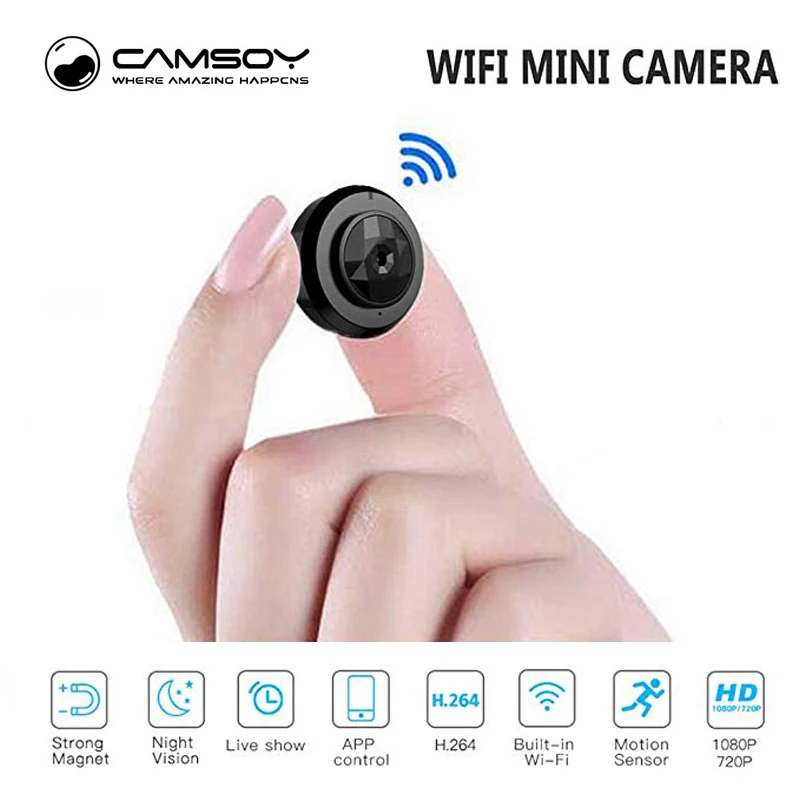 

Small Secret Micro Video Mini Camera Wifi IP Cam With Motion Sensor Night Vision Full HD 1080p DVR Microcamera Online Minicamera