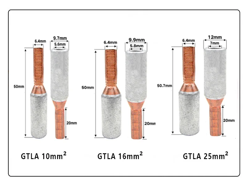 Terminal de fios de alumínio e cobre