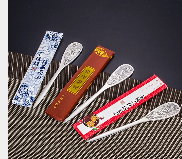 Tea Knife Stainless Steel Metal Insert Puerh Knifes Puer Tools Teas Knife For Kung Fu Teas Thickening Tea Knifes