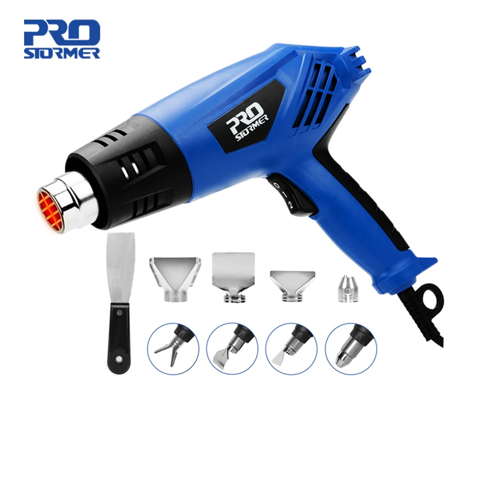 

PROSTORMER 2000W Hot Air Gun Electric Hair Dryer for Soldering Desoldering Gun with Thermoregulator Use to Plastic Welding