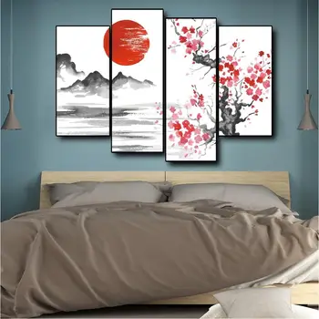 

Chinese Style Landscape Painting Canvas Painting Art Wall Pictures Posters Prints for Living Room Home Decor No Framed