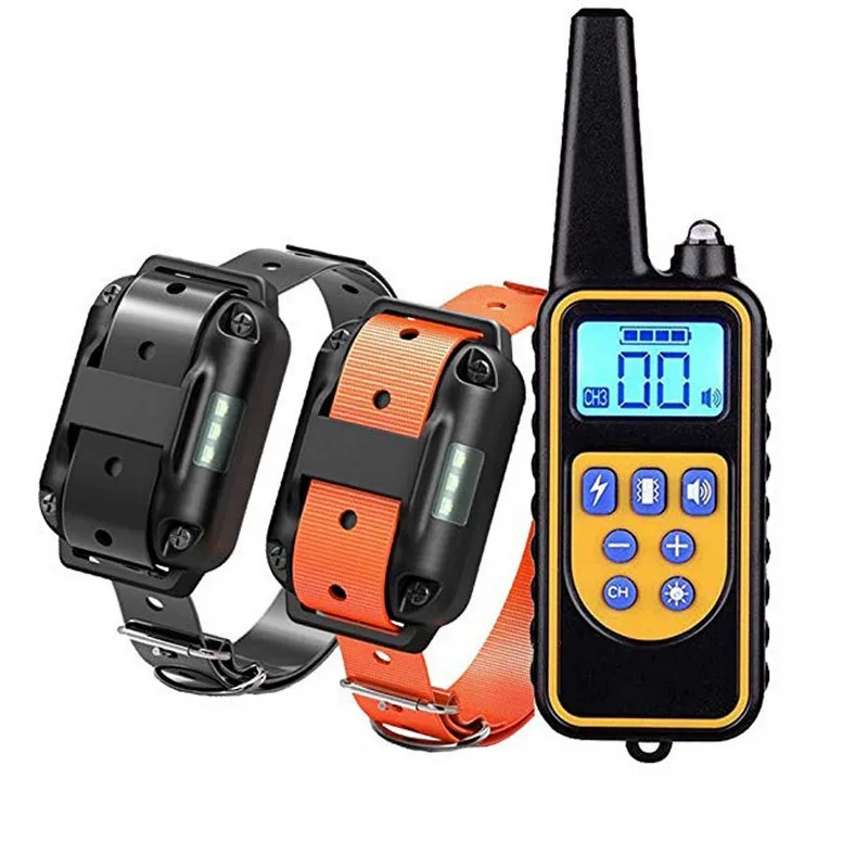800M Pet Dog Training Collar Eectric Shock Collar For Dogs IP7 Diving Waterproof Remote Control Dog Device Charging LCD Display-1