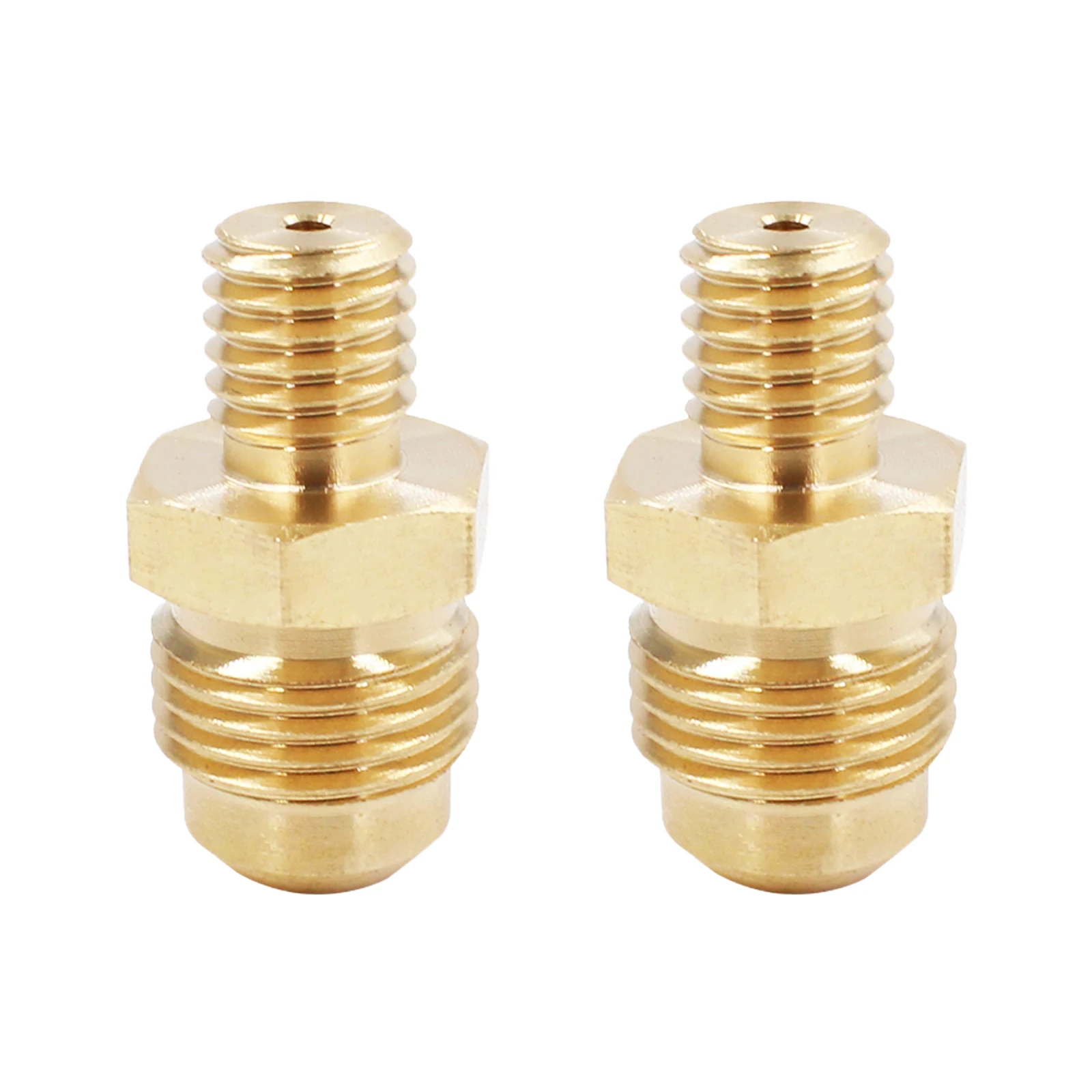 Earth Star Brass Propane Gas Jet Nozzle Sprayer 1.96mm Orifice with 3/8" Male Flare and M10x1.5mm Thread for Burner Inlet