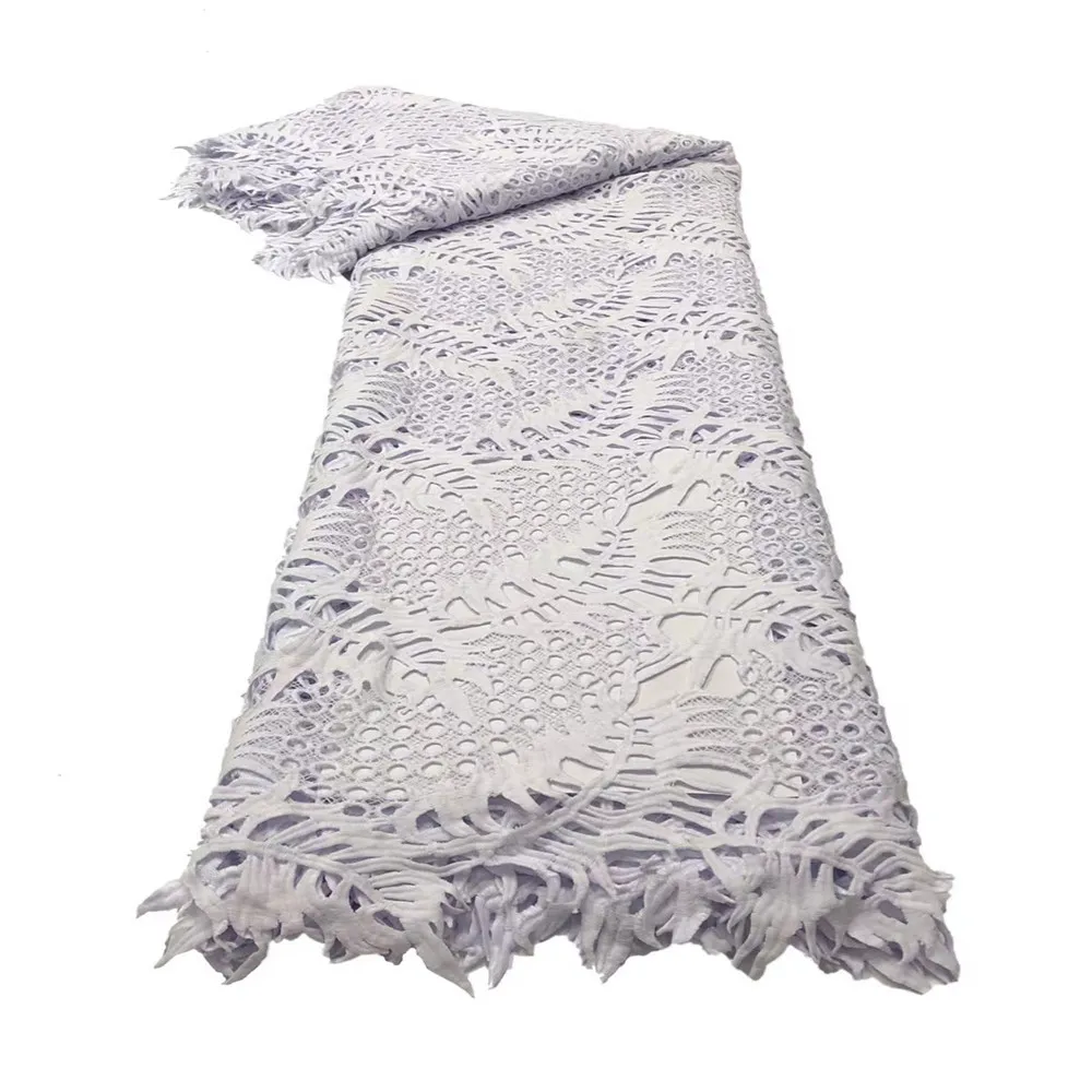 

2021 Popular Latest Classic Grade Embroidery Guipure Lace Cord Lace African Cord Fabric For Wedding/Party Dress ru67-43