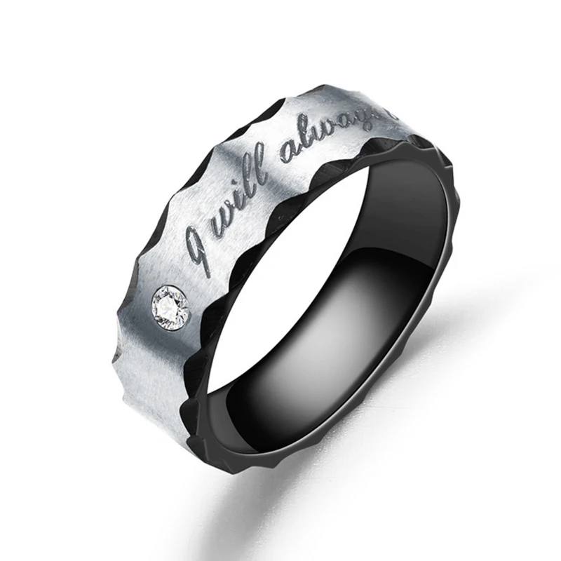Кольцо обручальные кольца для женщин кольцо из нержавеющей стали - Цвет основного камня: black man