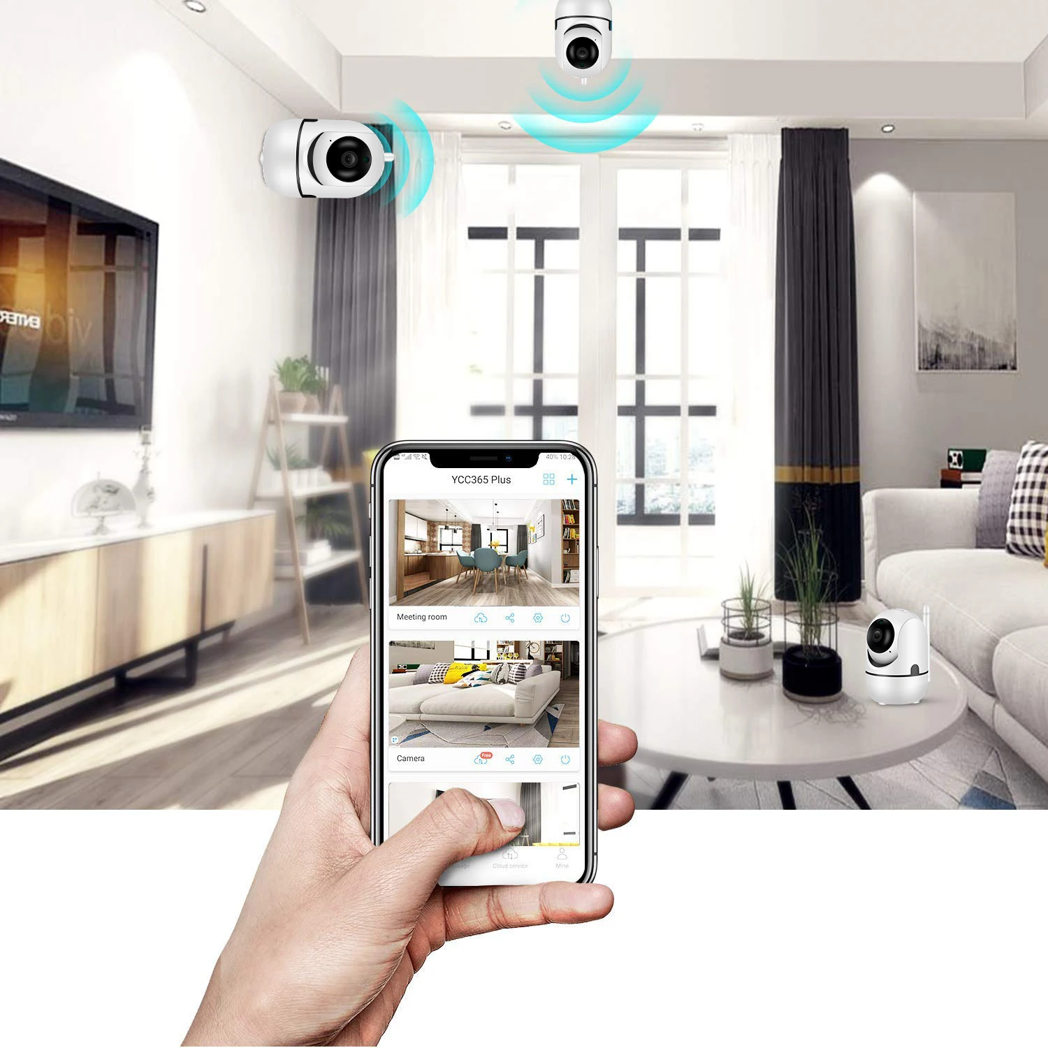 1080P Автоматическое отслеживание PTZ AI IP камера WiFi Облачное хранилище CCTV домашняя ip-камера видеонаблюдения WiFi Двухсторонняя Аудио Сигнализация Движения