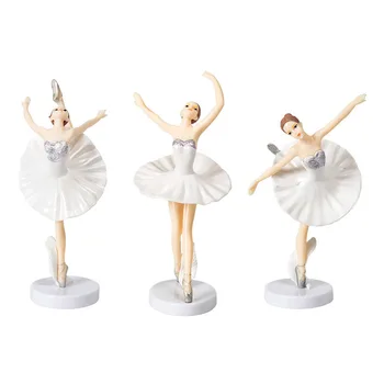 

3 Pcs Ballet Girl Cake Toppers with Base Miniature Figurine Toys Figurines Playset Cake Decoration UND Sale