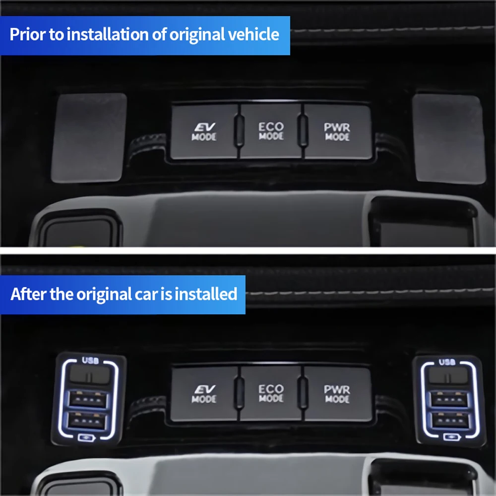 Для Toyota Prado/Land Cruiser/Crown/C HR CHR Универсальное автомобильное USB зарядное устройство