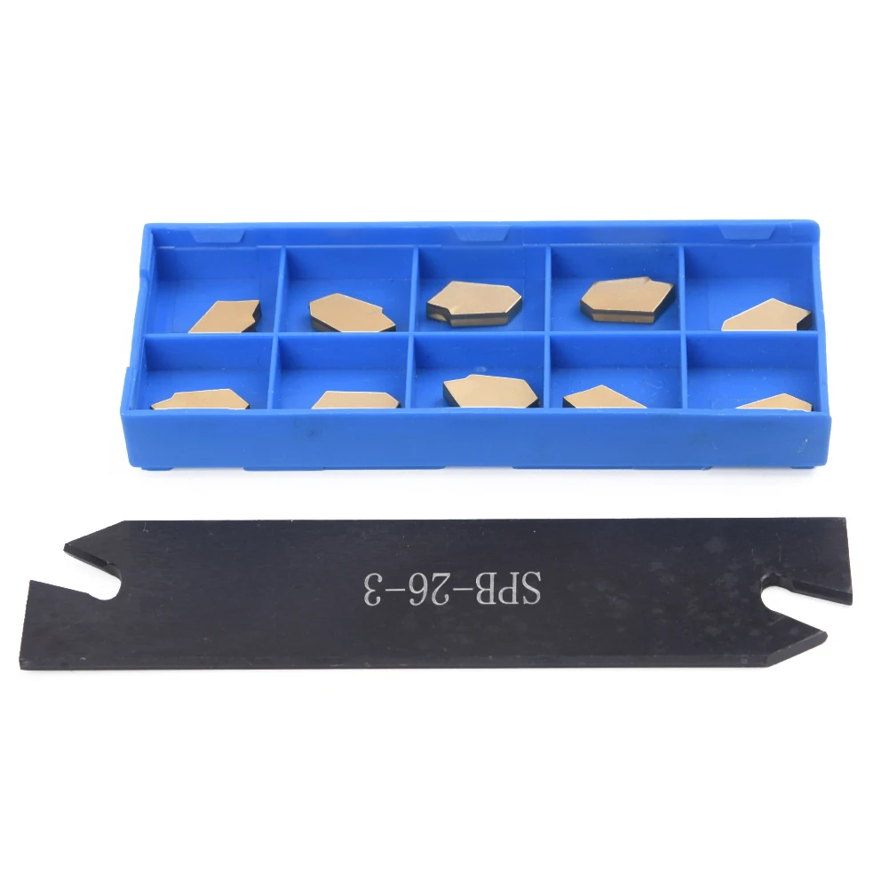 

SPB26-3 26mm Parting Grooving Cut-Off Tool Holder + 10pcs GTN-3 SP300 Insert Kit