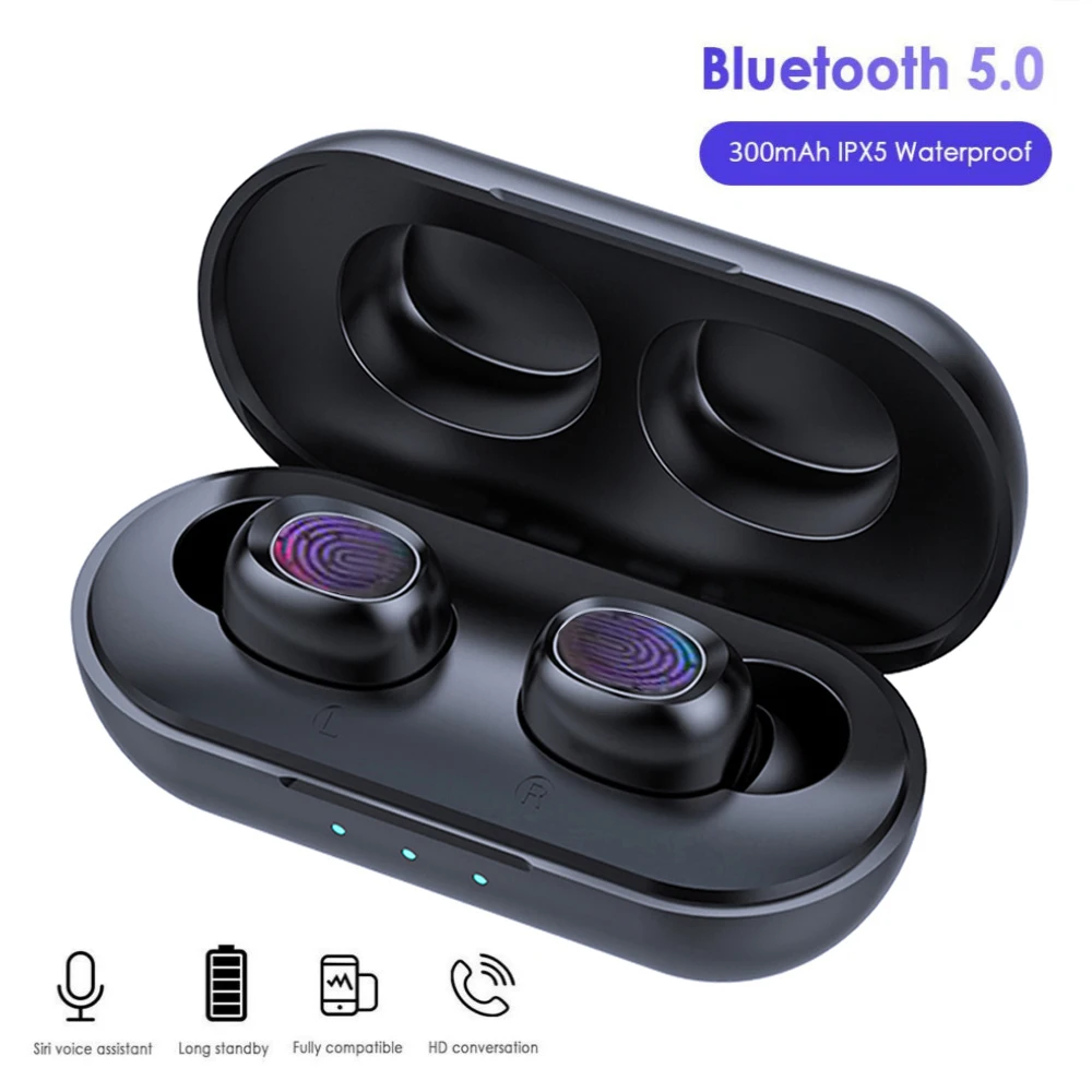 Lovebay чехол B5 наушники-вкладыши TWS Bluetooth 5,0 Беспроводной наушники сенсорный Управление 6D стерео наушники Водонепроницаемый гарнитура Bluetooth с зарядный чехол