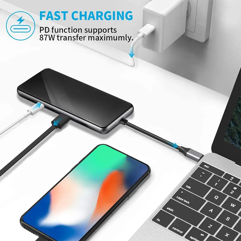 Док станция для ноутбука 12 в 1 тройной дисплей двойной HDMI 4K VGA PD3.0 SD TF USB C