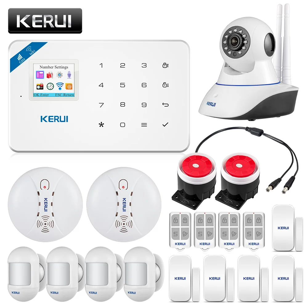 US $127.49 Original Kerui Wi8 Wireless Pir Detector Smart Wifi Gsm Burglar Security Alarm System IosAndroid App Control Smart Home