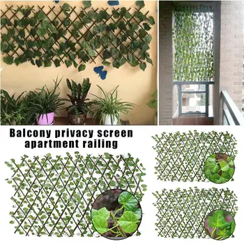 

VOGVIGO Simulation Fence Fence Telescopic Fence Balcony Privacy Screen Garden Fence UV Protection Privacy Screen Garden Fence