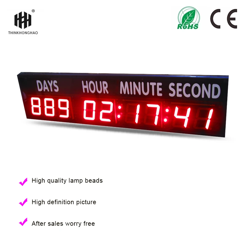 large size 4inch days,hours,minutes and seconds countdown clock(HIT9-4R with sticker)