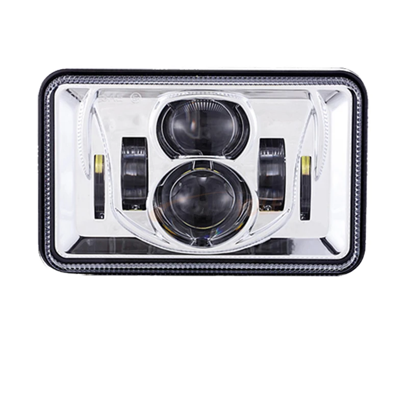 4 шт. DOT утвержден черный проектор 4x6 дюймов светодиодный фары прямоугольный H4651 H4652 H4656 H4666 H6545 для Ford грузовик