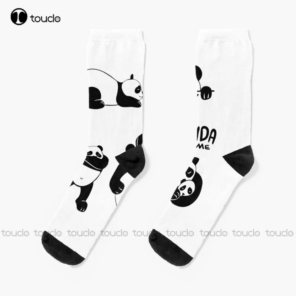 

Cute Animal Friendly Panda Socks Long Black Socks Personalized Custom Unisex Adult Teen Youth Socks 360° Digital Printing