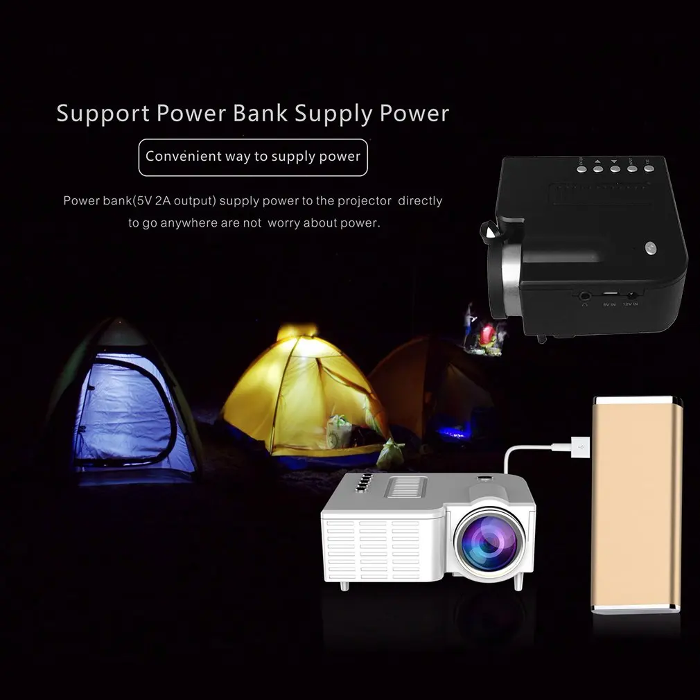 Hot UC28B+ Home Projector Mini Miniature Portable 1080P HD Projection Mini LED Projector For Home Theater Entertainment